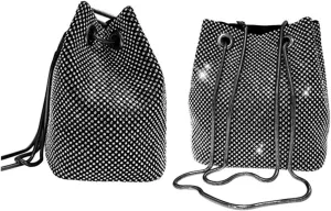 GALPADA Diamond Pieces Bucket Bag Sequined Clutch Bag Large Capacity Tote Versatile for Daily Use