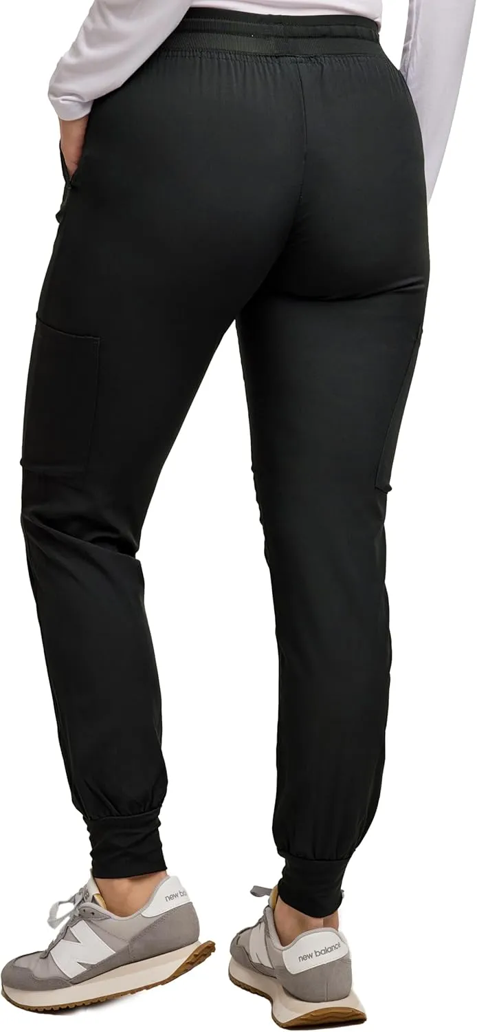 Green Town Scrubs for Women - Jogger Scrub Pant, Yoga Waistband, 4 Pockets, Stretch Fabric, Easy Care