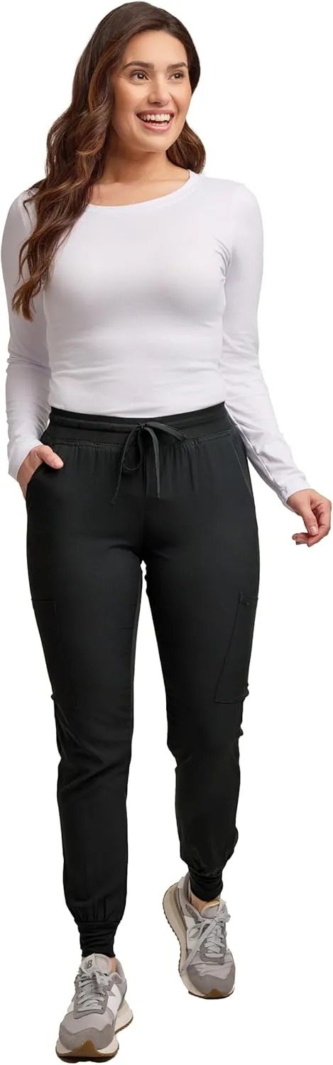Green Town Scrubs for Women - Jogger Scrub Pant, Yoga Waistband, 4 Pockets, Stretch Fabric, Easy Care