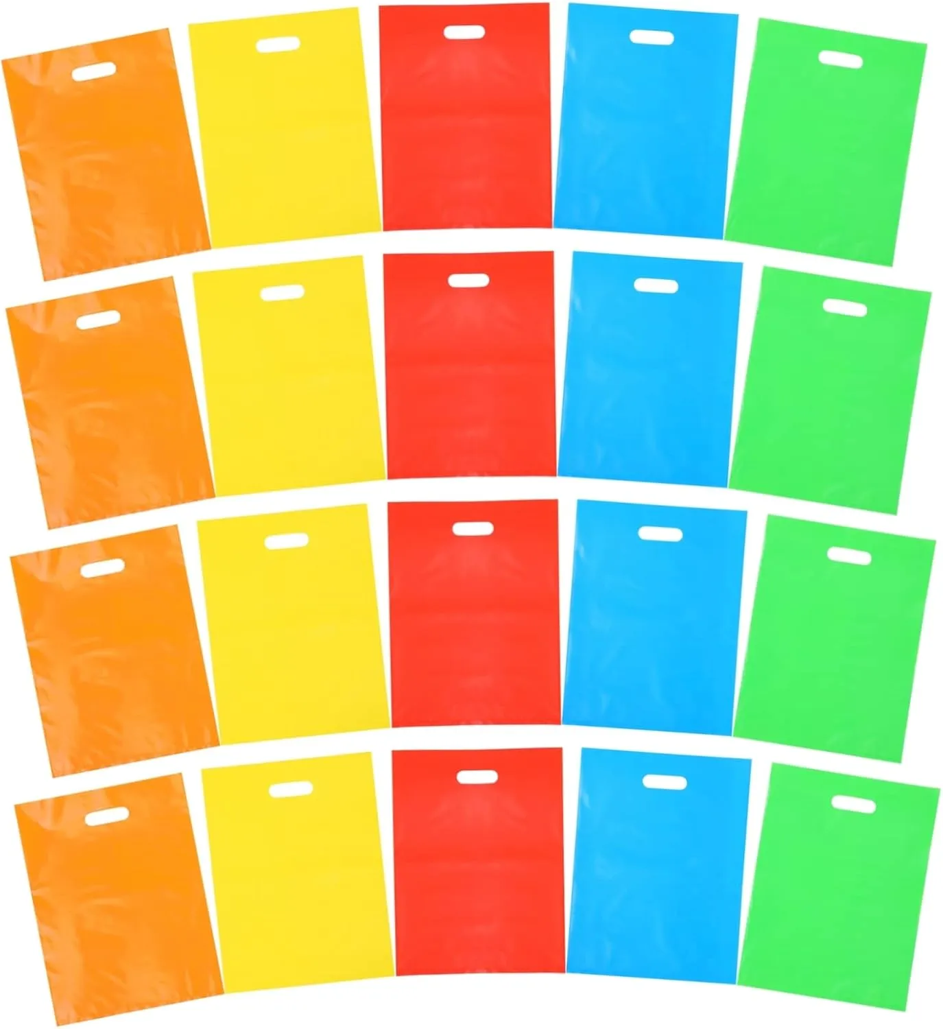 Healifty 100pcs Reusable Tote Shopping Bags Bulk Merchandise Bags Strong Handles for Easy Storage