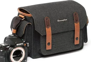 Herringbone Camera Bag DSLR Case Papas Pocket Medium Messenger Bag Season III H1179 Charcoal