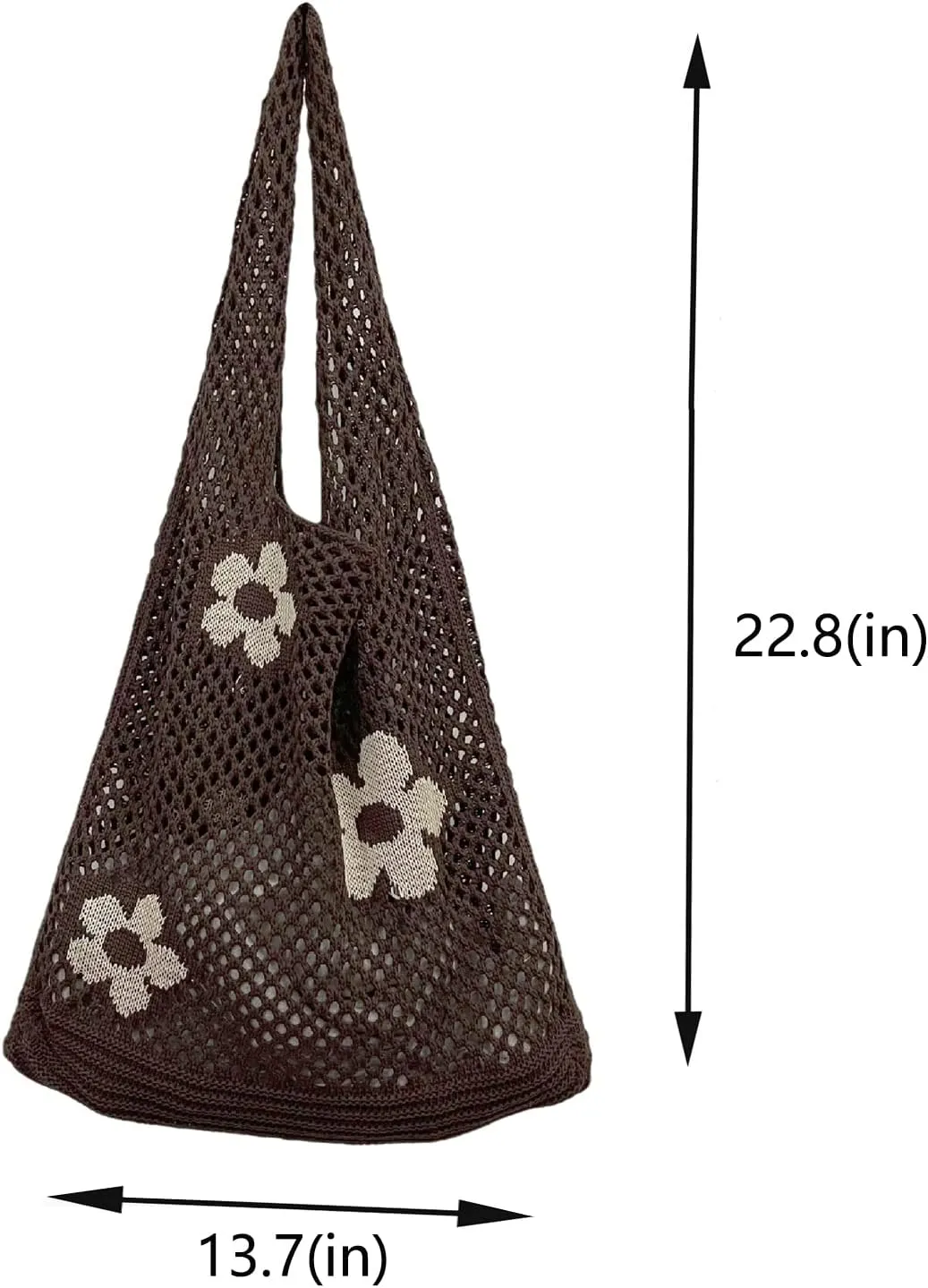 Hobo Tote Bag for Women - Contrast Color, Large Capacity, Knitted, Trendy