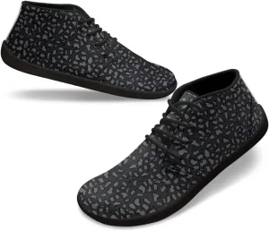 Howilath Zebra Print Barefoot Shoes Men Waterproof Running Cross Training Shoe with Zero Drop Sole Low Zero Drop Sneaker