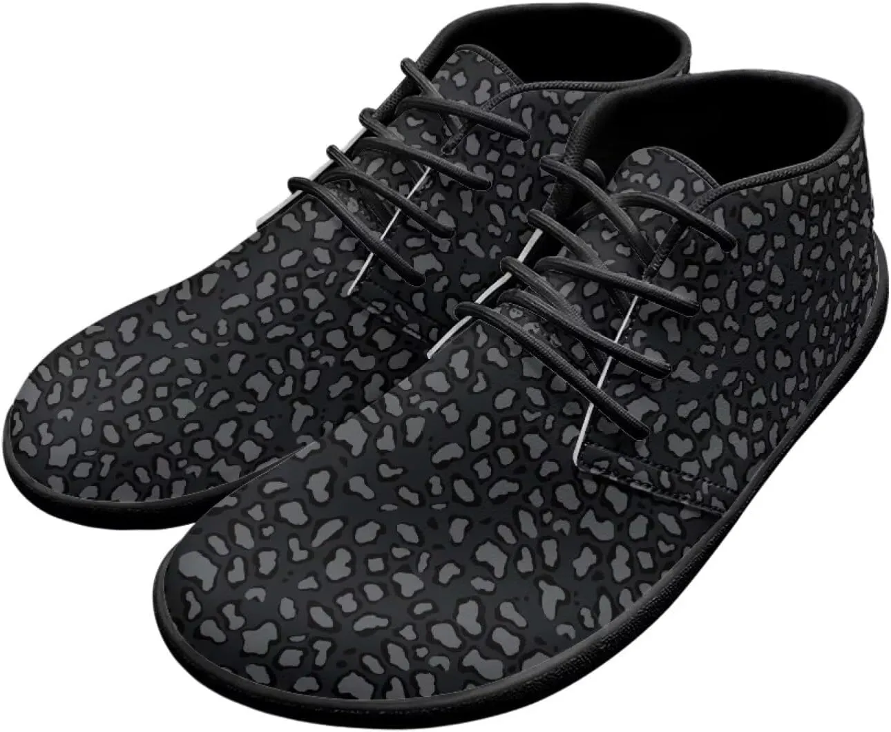 Howilath Zebra Print Barefoot Shoes Men Waterproof Running Cross Training Shoe with Zero Drop Sole Low Zero Drop Sneaker