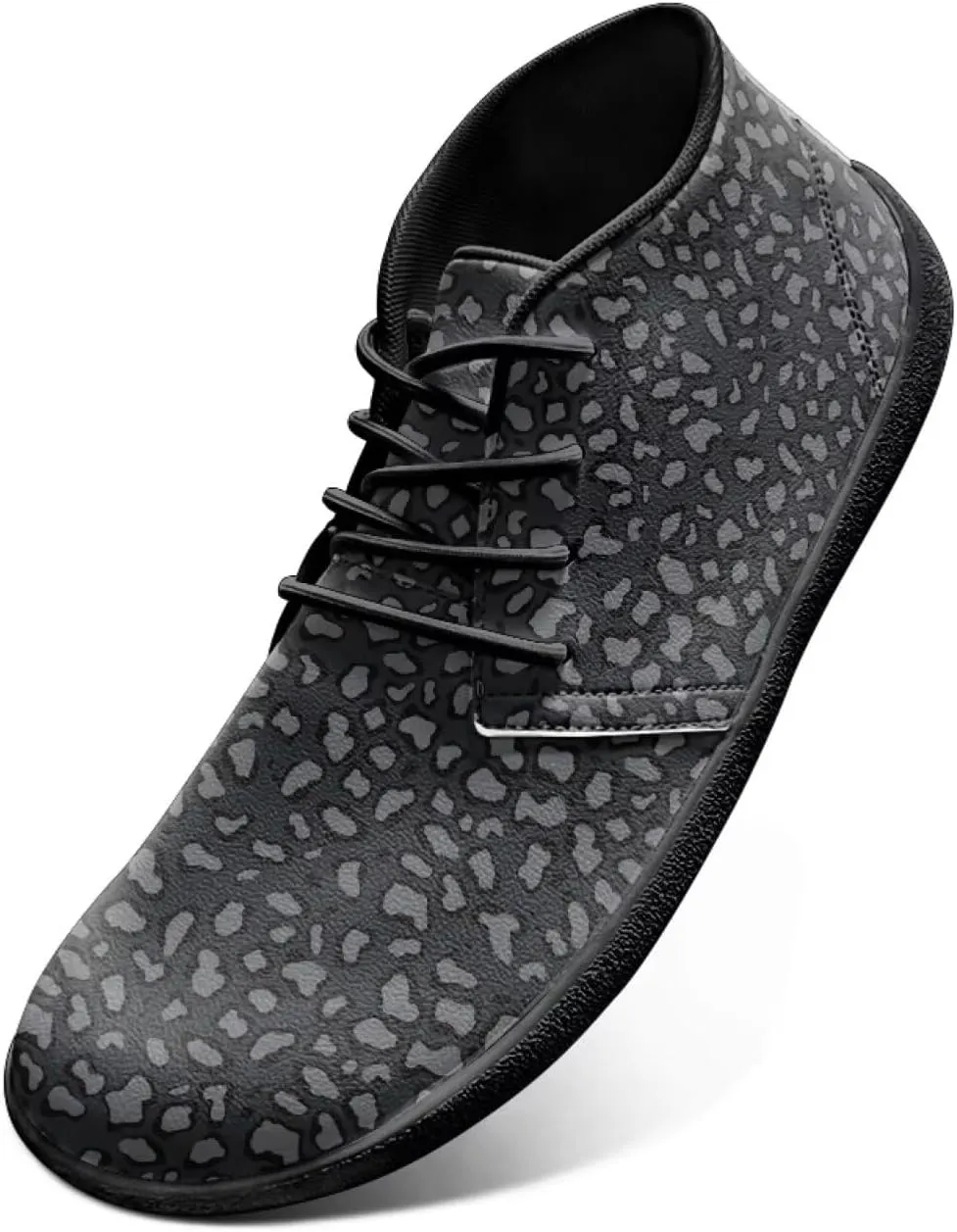 Howilath Zebra Print Barefoot Shoes Men Waterproof Running Cross Training Shoe with Zero Drop Sole Low Zero Drop Sneaker