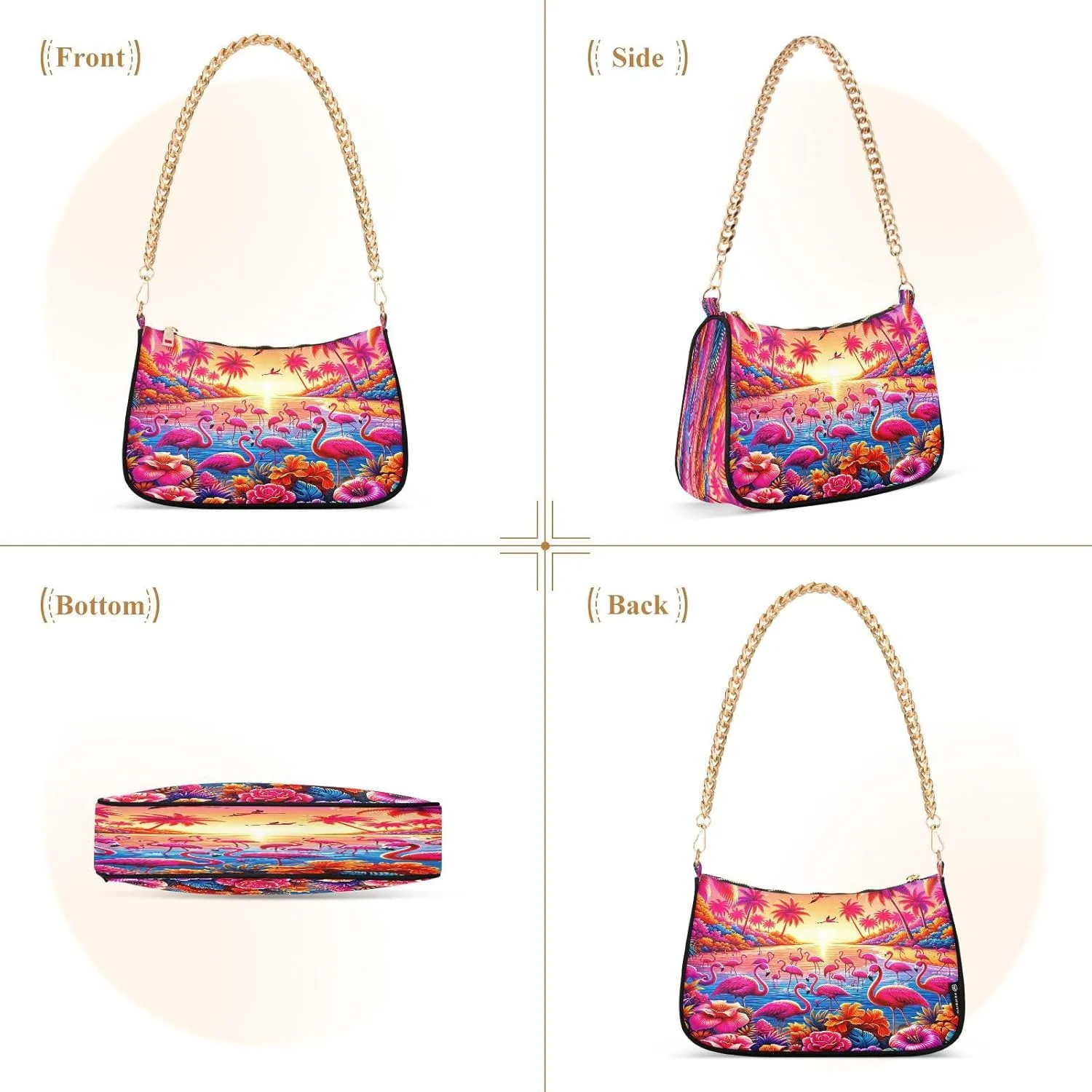 Hummingbirds Yellow Flowers Small Shoulder Purse, Purses Trendy