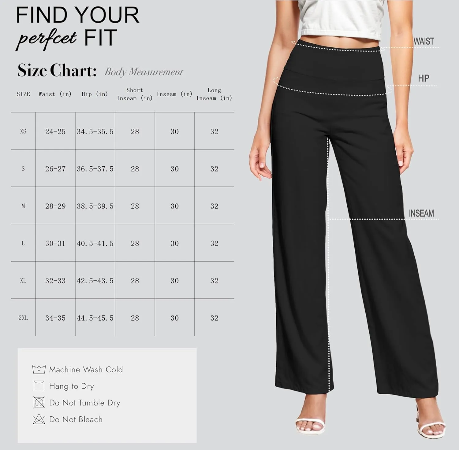Hybrid & Company Womens Super Comfy Millennium Wide Leg Pants