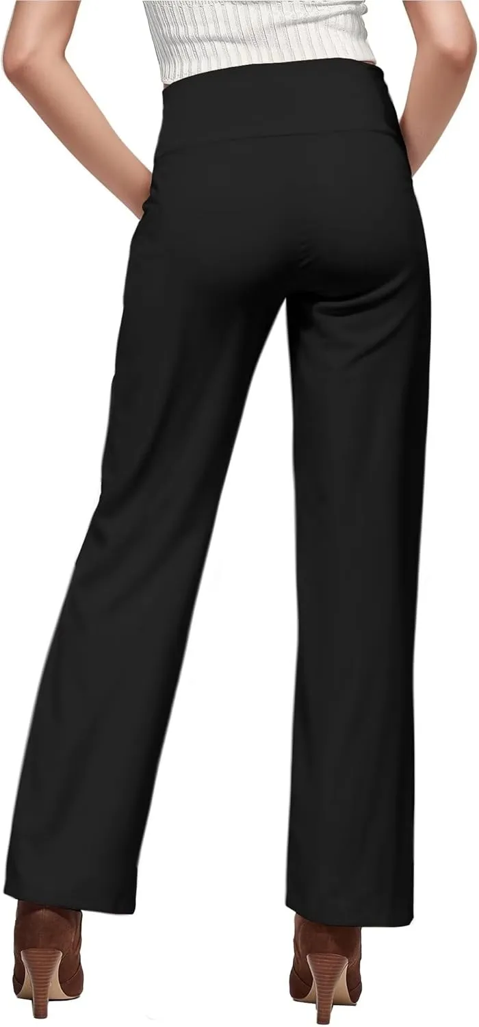 Hybrid & Company Womens Super Comfy Millennium Wide Leg Pants