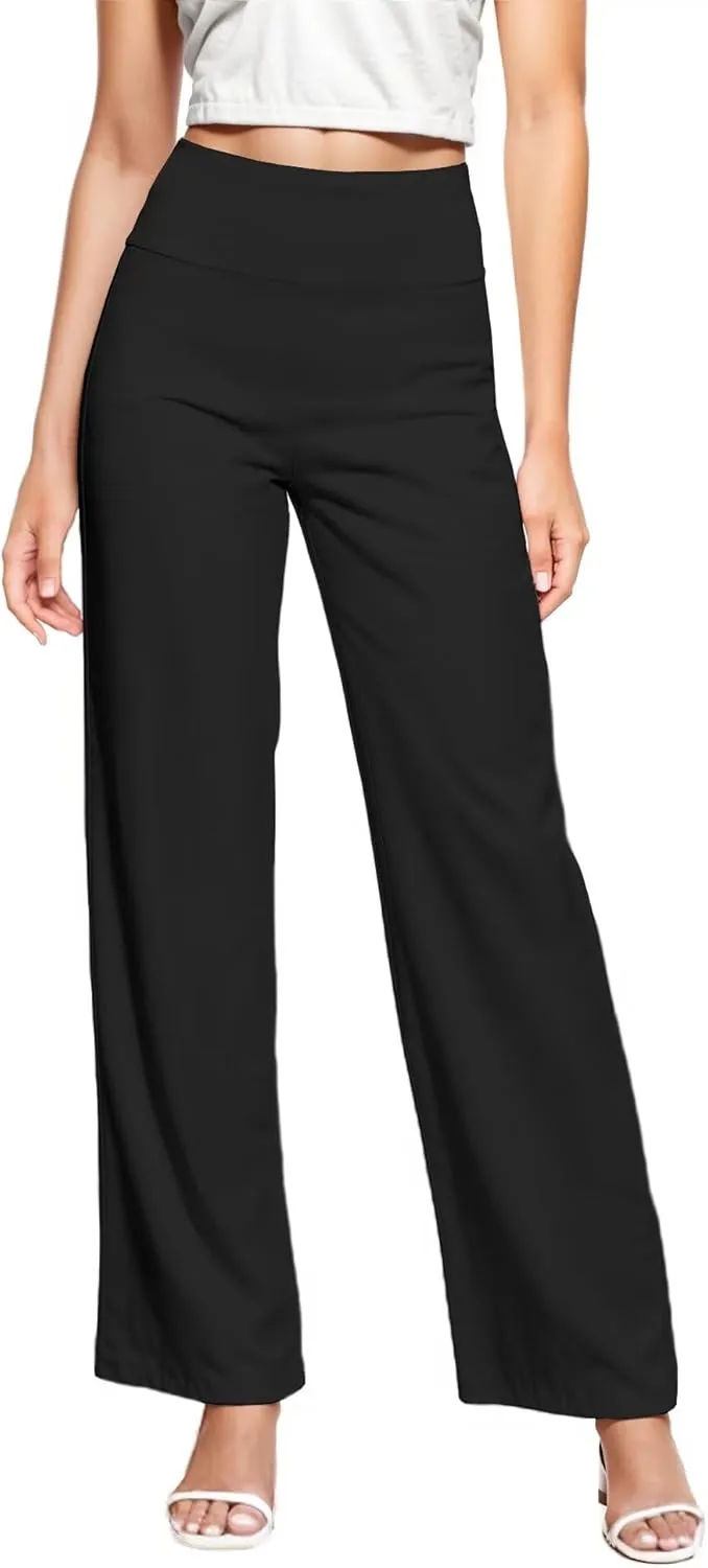 Hybrid & Company Womens Super Comfy Millennium Wide Leg Pants