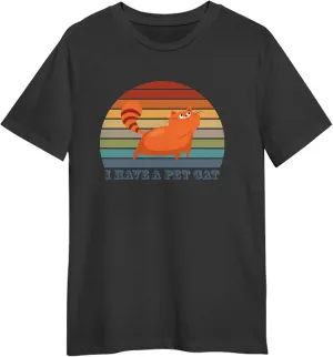 I Have A Pet Cat Retro Sunset T-Shirt, Gift I Have A Pet Cat Retro Sunset T-Shirt, Funny I Have A Pet Cat Retro Sunset T-Shirt, Love I Have A Pet Cat Retro Sunset T-Shirt Black