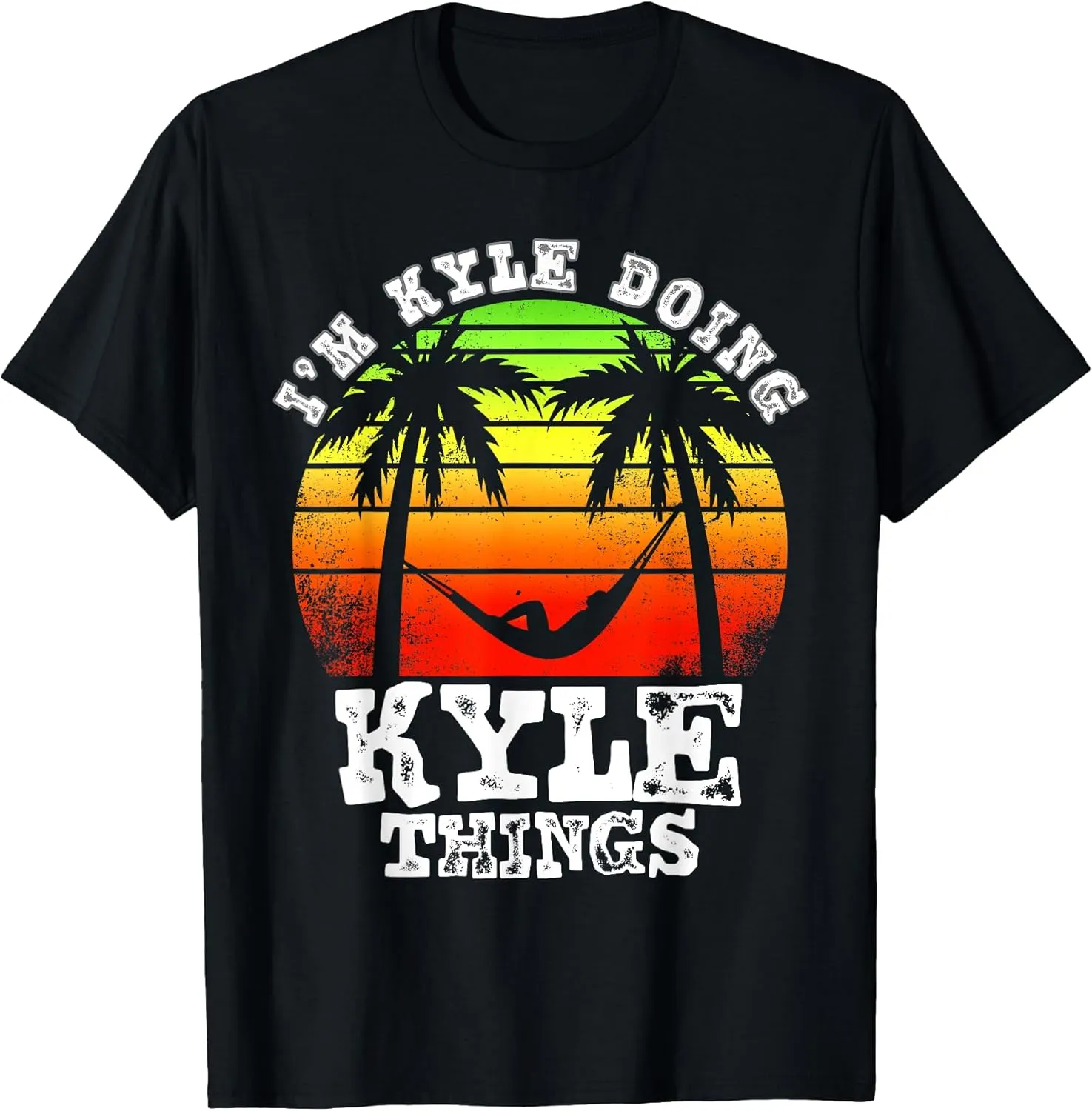 I'm Kyle Doing Kyle Things Vintage Retro Sunset T-Shirt