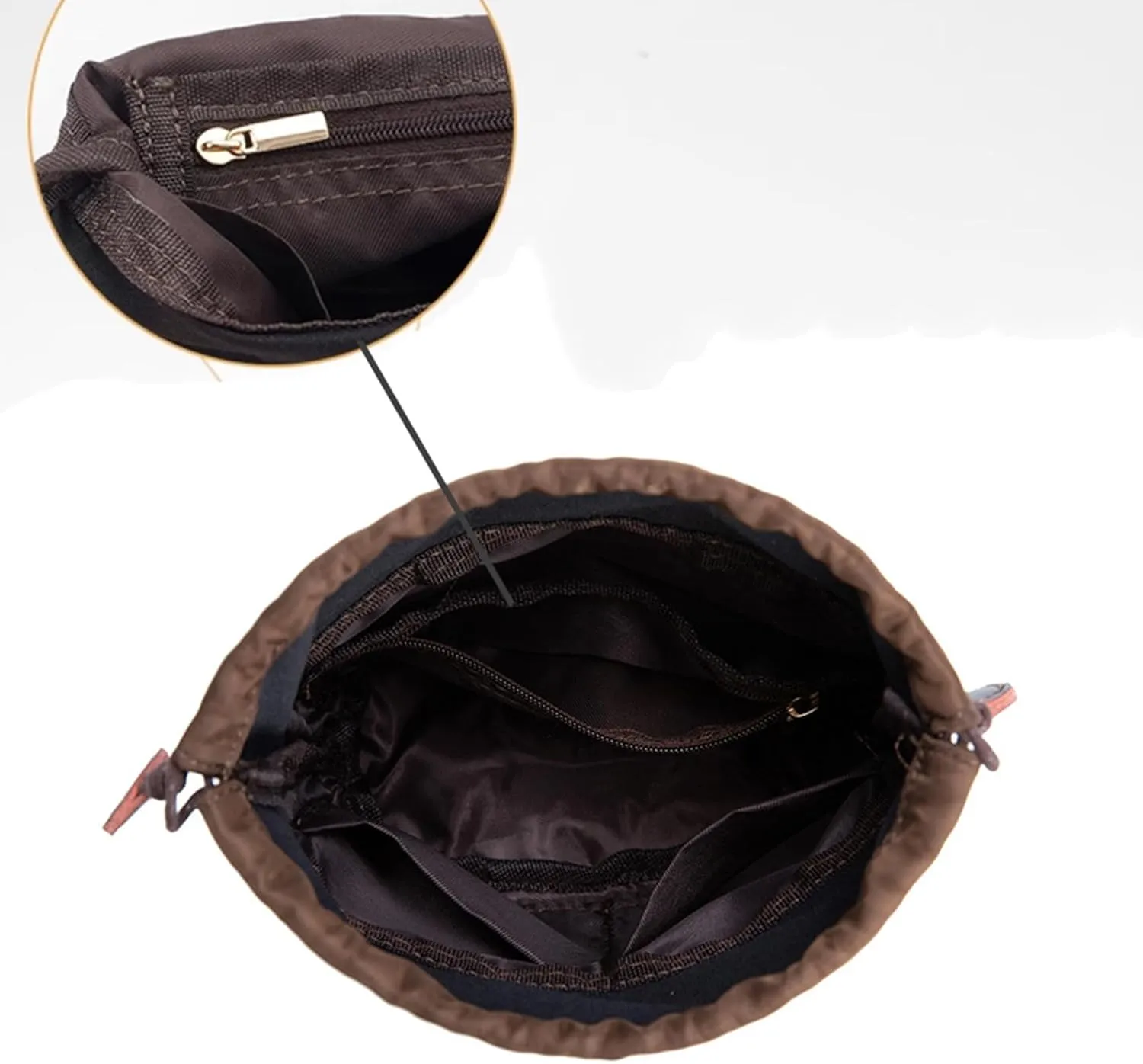 Insert Bags,Purse Organizer Insert for Bucket Bag Bag Drawstring Designed Organizer Shoulder Bag Crossbody Bag Nylon Inner Bag