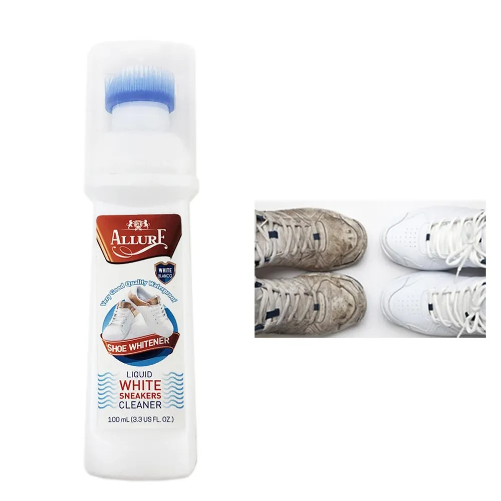 Instant Liquid Shoe Whitener Cleaner Polish Restore Leather Sport Sneakers 100mL