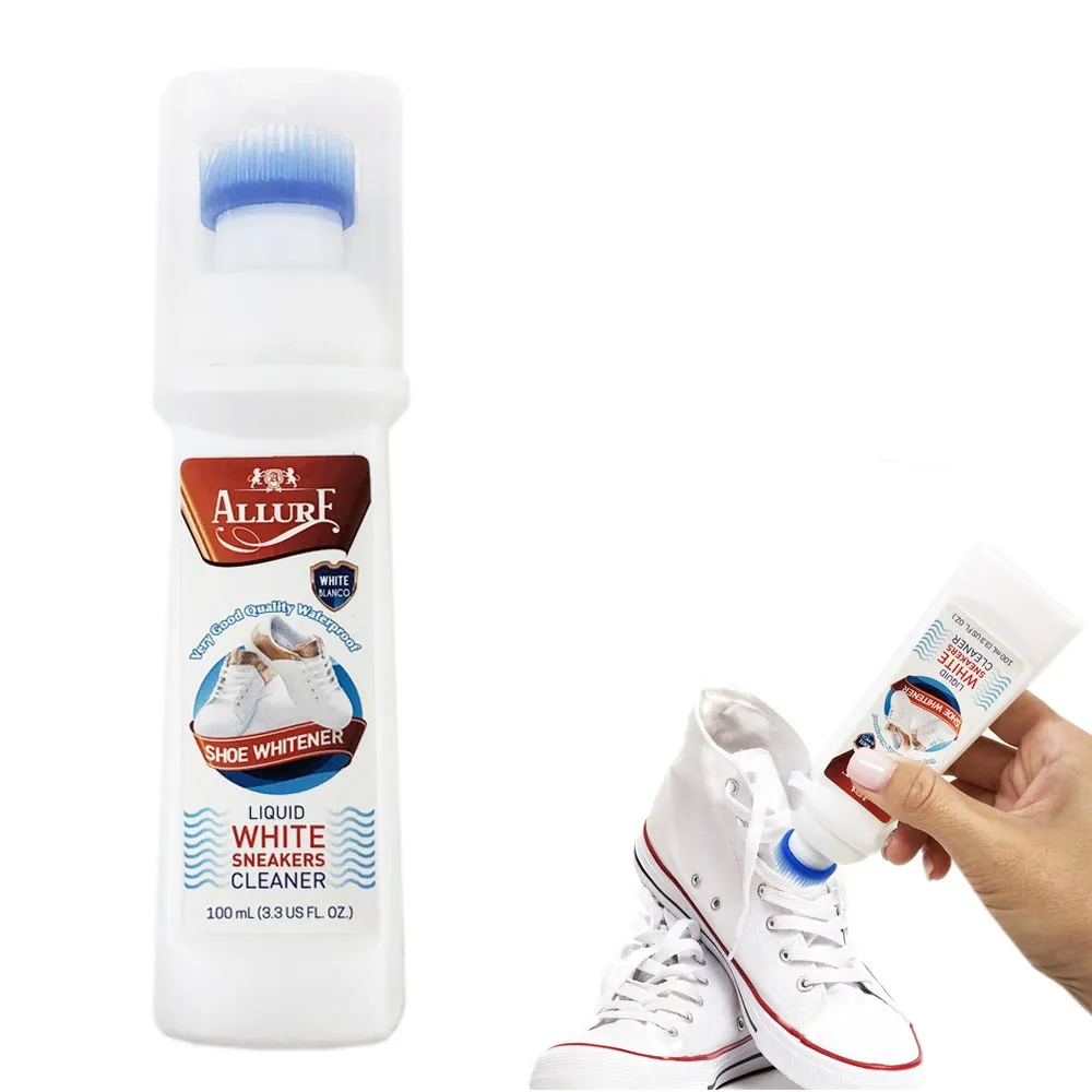 Instant Liquid Shoe Whitener Cleaner Polish Restore Leather Sport Sneakers 100mL