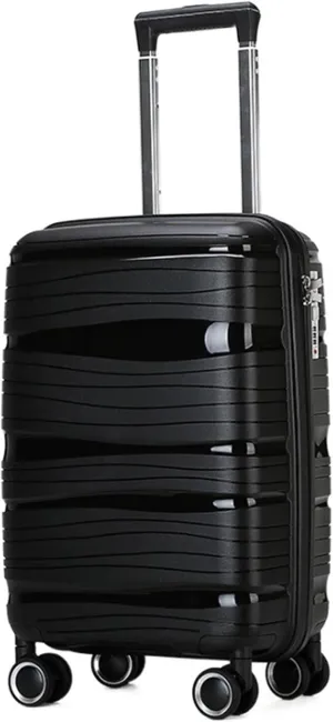IRYZE Lightweight Suitcase Travel Suitcase With Spinner Wheels,Lightweight Ergonomic Handles, Traveling Suitcases Carry on Luggage (Color : Black, Size : 24inch)