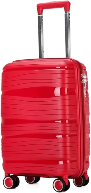 IRYZE Lightweight Suitcase Travel Suitcase With Spinner Wheels,Lightweight Ergonomic Handles, Traveling Suitcases Carry on Luggage (Color : Red, Size : 24inch)