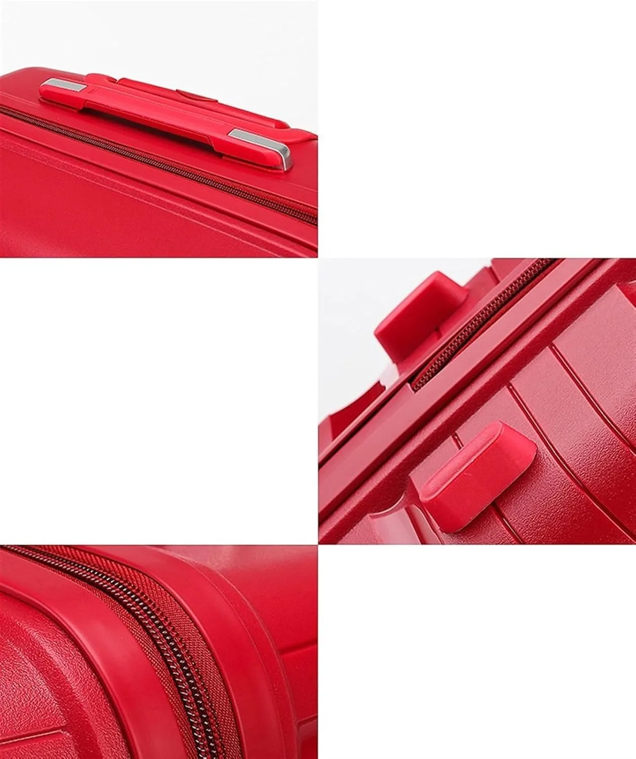 IRYZE Lightweight Suitcase Travel Suitcase With Spinner Wheels,Lightweight Ergonomic Handles, Traveling Suitcases Carry on Luggage (Color : Red, Size : 24inch)