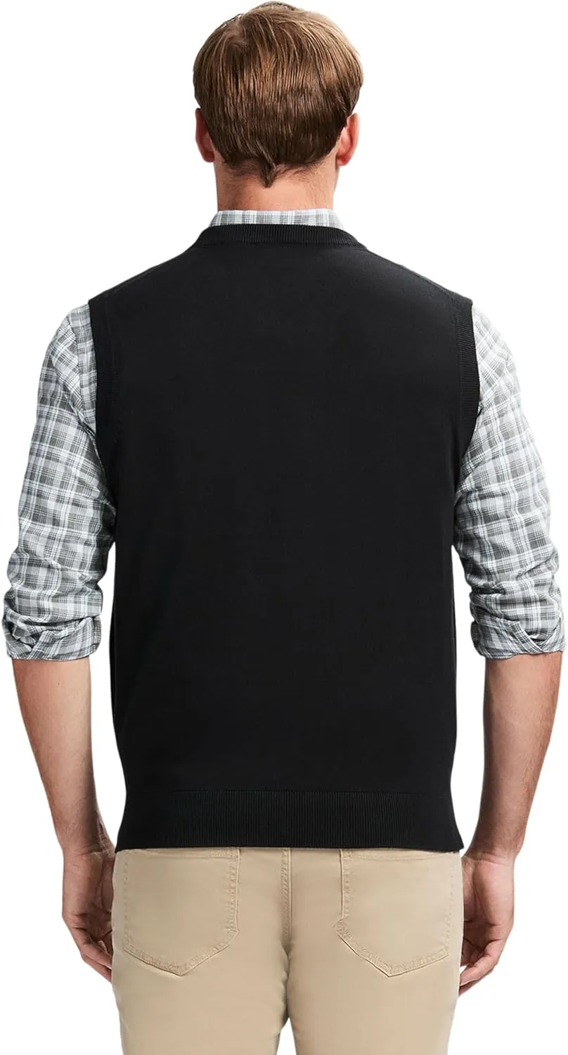 IZOD Men's Fine Gauge V-Neck Sweater Vest
