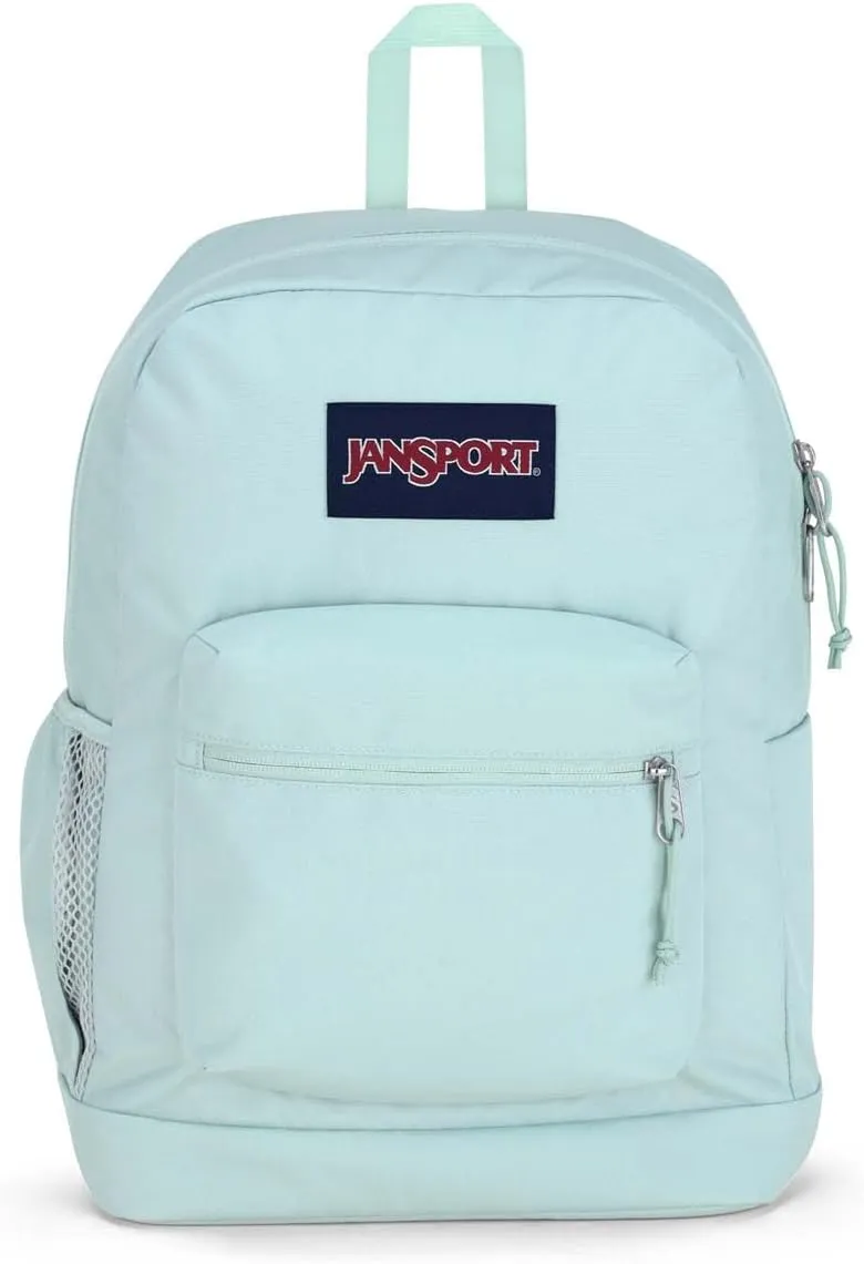 JanSport Cross Town Plus Backpack - Large Main Compartment, Side Water Bottle Pocket, 15-Inch Padded Laptop Sleeve - Fresh Mint