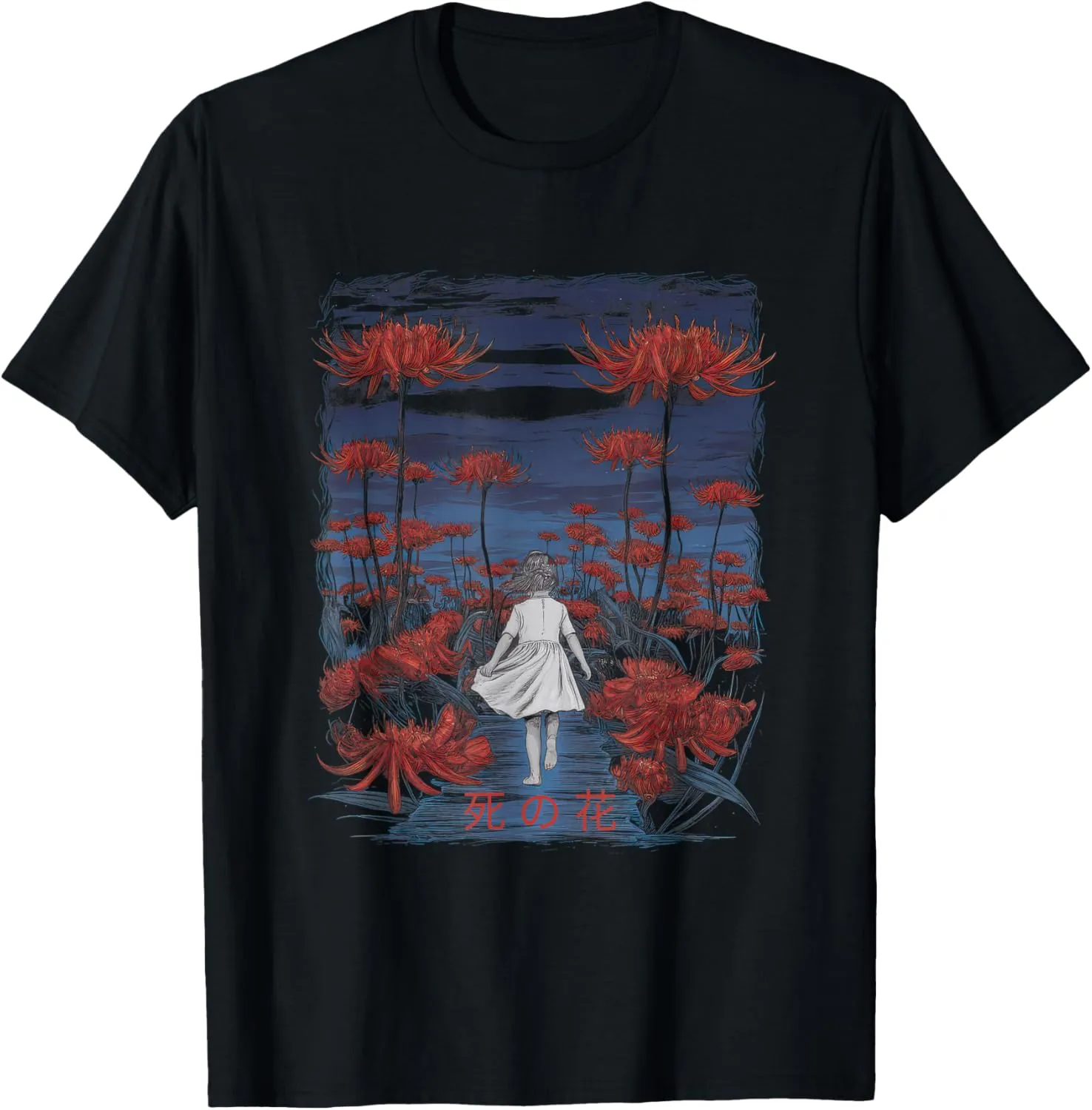 Japanese Spider Lily Tshirt Anime Aesthetic Flower Higanbana T-Shirt