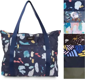 KALEIDO Stylish Lightweight Packable Foldable Tote Bag Water Resistant, Convenient, Airport Friendly