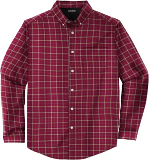 KingSize Men's Big & Tall Long Sleeve Wrinkle-Free Plaid Shirt