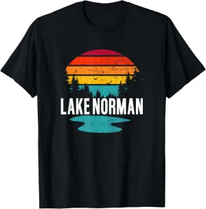 Lake Norman North Carolina Family Vacation Vintage Sunset T-Shirt