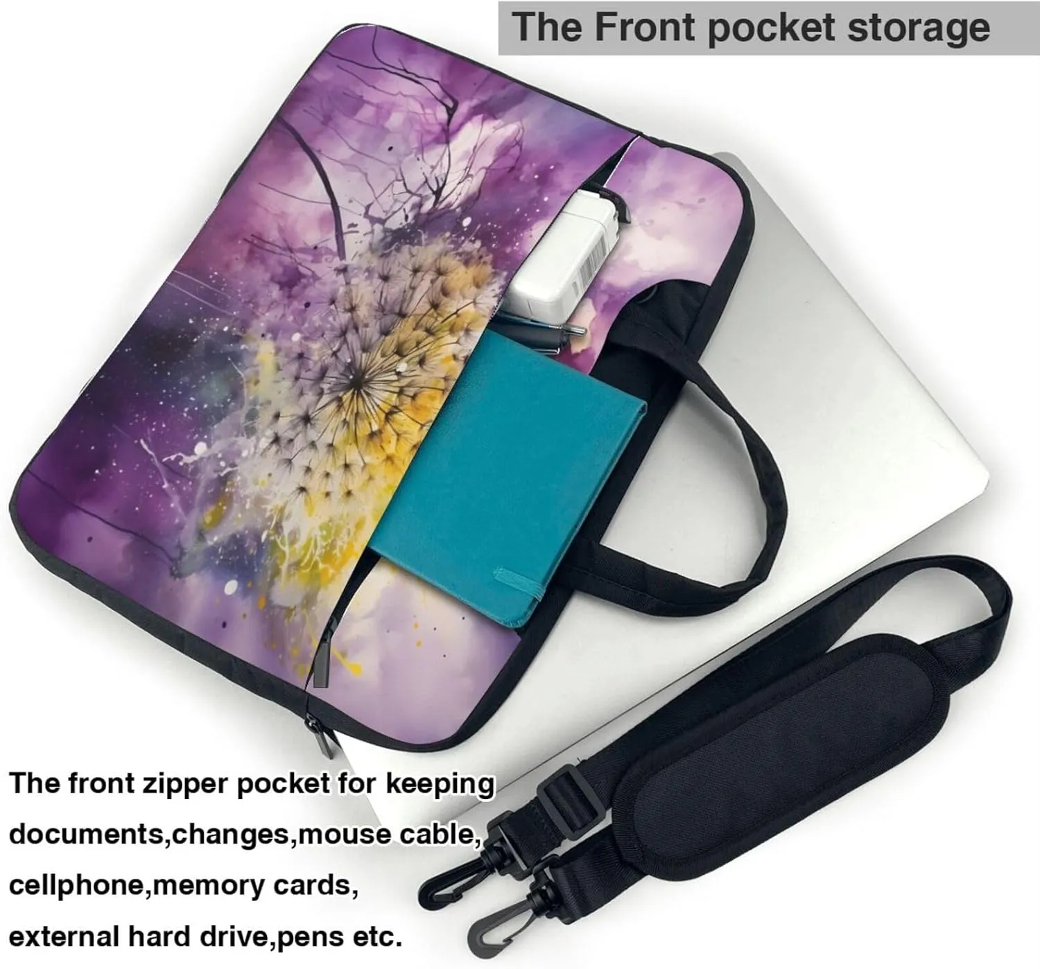 Laptop Bag Fresh Daisy Flowers Laptop Tote Bag Women Men Laptop Sleeve Case Lightweight Computer Bag Briefcase