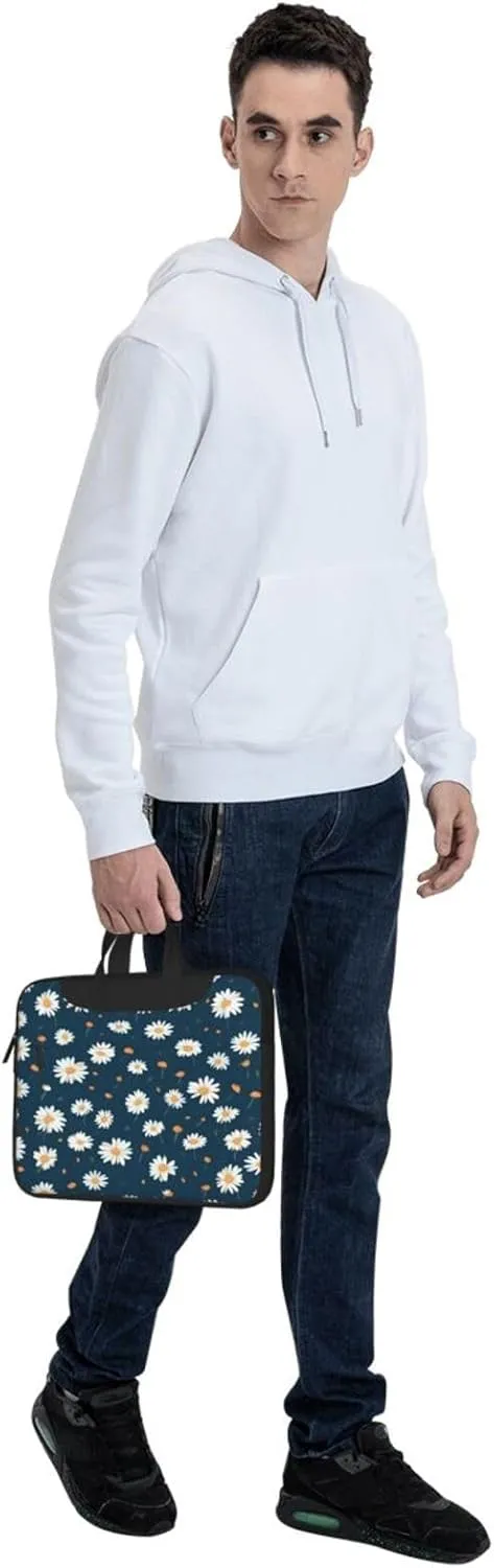 Laptop Bag Fresh Daisy Flowers Laptop Tote Bag Women Men Laptop Sleeve Case Lightweight Computer Bag Briefcase
