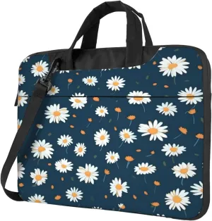 Laptop Bag Fresh Daisy Flowers Laptop Tote Bag Women Men Laptop Sleeve Case Lightweight Computer Bag Briefcase