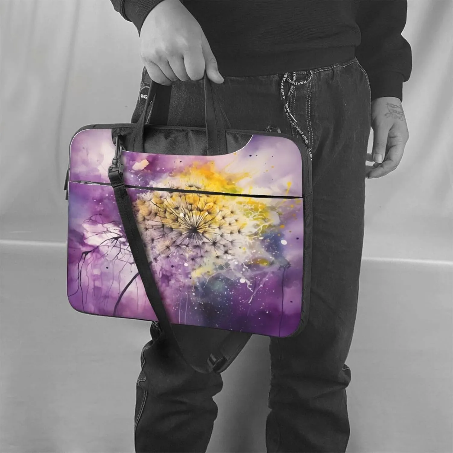 Laptop Bag Fresh Daisy Flowers Laptop Tote Bag Women Men Laptop Sleeve Case Lightweight Computer Bag Briefcase