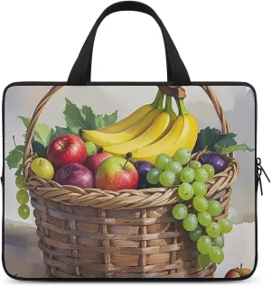 Laptop Case Sleeve Shockproof Computer Carrying Bag Fresh Fruits in The Basket Laptop Bag Tote Lightweight Notebook Case Cover Traveling Briefcase Handle Bags for Travel Business 10inch