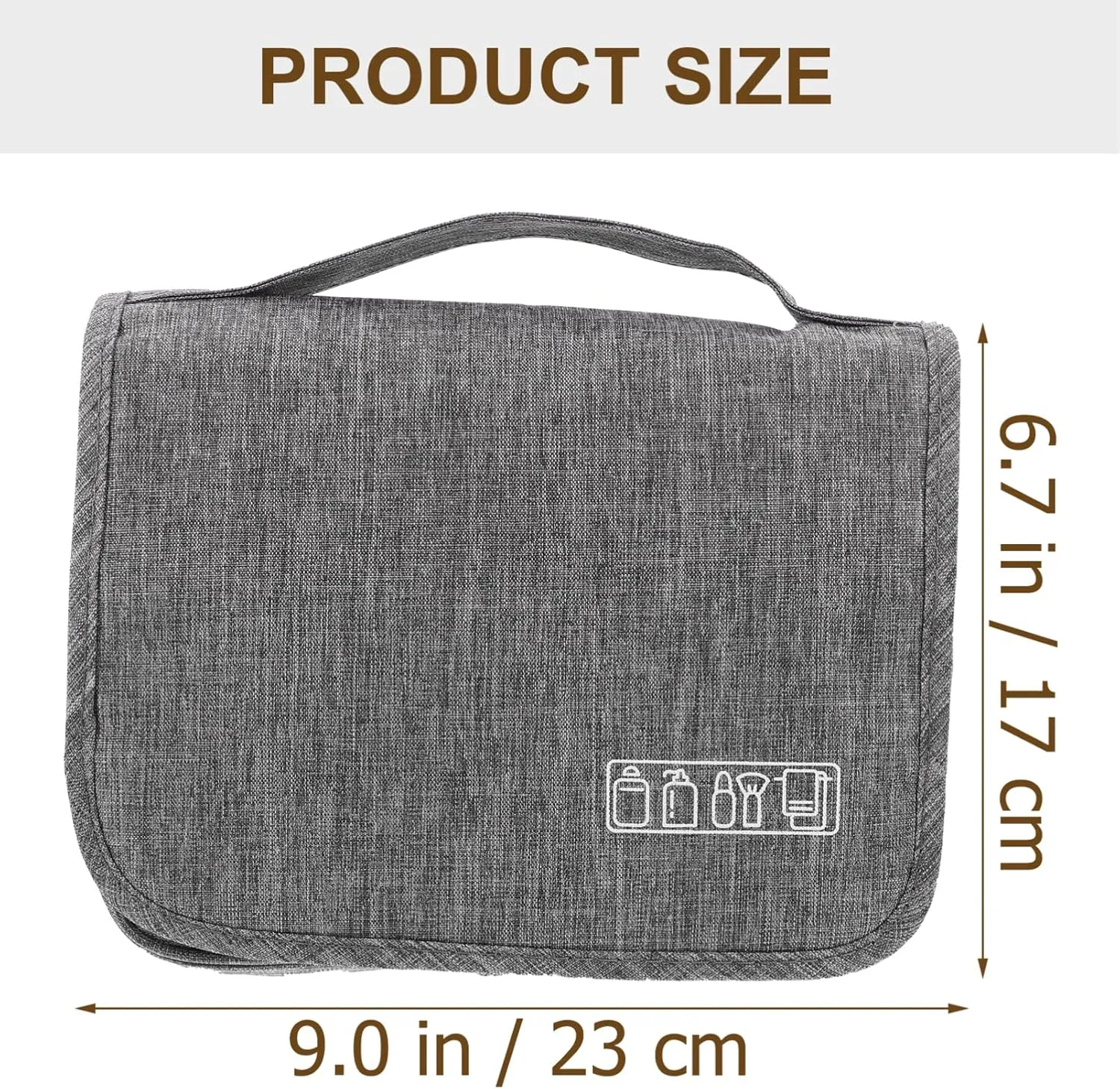 Large Capacity Travel Toiletry Bag Hanging Skincare Holder Makeup Bag Zipper Multipurpose Folding Women's