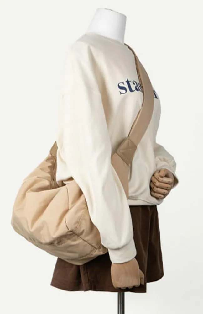 Large Puffer Crossbody Bags for Women Trendy Hobo Crescent Shoulder Bag casual Tote Bag