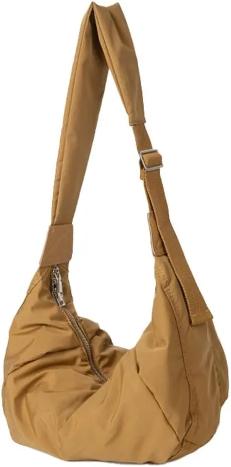 Large Puffer Crossbody Bags for Women Trendy Hobo Crescent Shoulder Bag casual Tote Bag