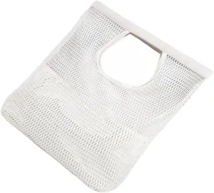 Lightweight Mesh Beach Bag Stylish Tote Easy-clean Shopping Tote Pouch