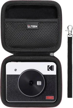 LTGEM Case Compatible with KODAK Mini Shot 3 Retro 4PASS 2-in-1 Instant Digital Camera and Photo Printer, Black(Case Only)