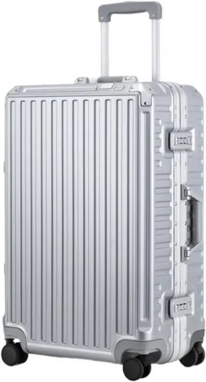 Luggage Carry On Luggage Hard Shell Checked Luggage with Aluminum Frame,No Zipper Suitcase with Spinner Wheels Suitcase Checked Luggage