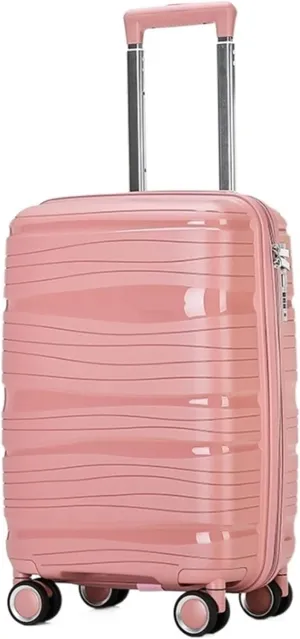 Luggage Travel Suitcase With Spinner Wheels,Lightweight Ergonomic Handles, Traveling Suitcases Trolley Suitcase (Color : Pink, Size : 24inch)