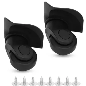 Luggage Wheels, A03 Outdoor Suitcase Mute Single Row Wheel Universal Luggage Casters Replacement, Easy to Install (Black)