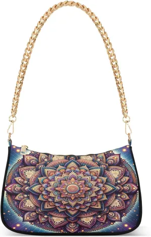 Mandala Purse with Zipper, Womens Trendy Purse