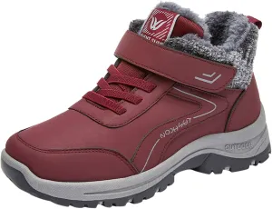 Men Work Boots Wide Width Hiking Sneakers Shoes with Fur Lined Womens Safety Toe Shoes Waterproof Waterproof Outdoor Shoes Lightweight Anti Slip Hike Grounded Footwear