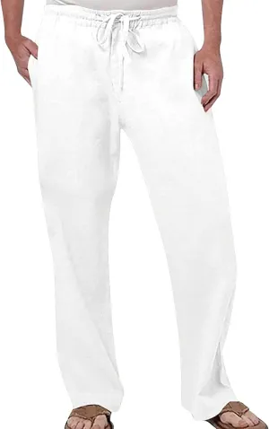 Mens Athletic Gym Pants Sweatpants Solid Color Straight Leg Joggers Casual Long Pant Business Trousers Chino Pants Slim Fit Mens Ice Skating Tights