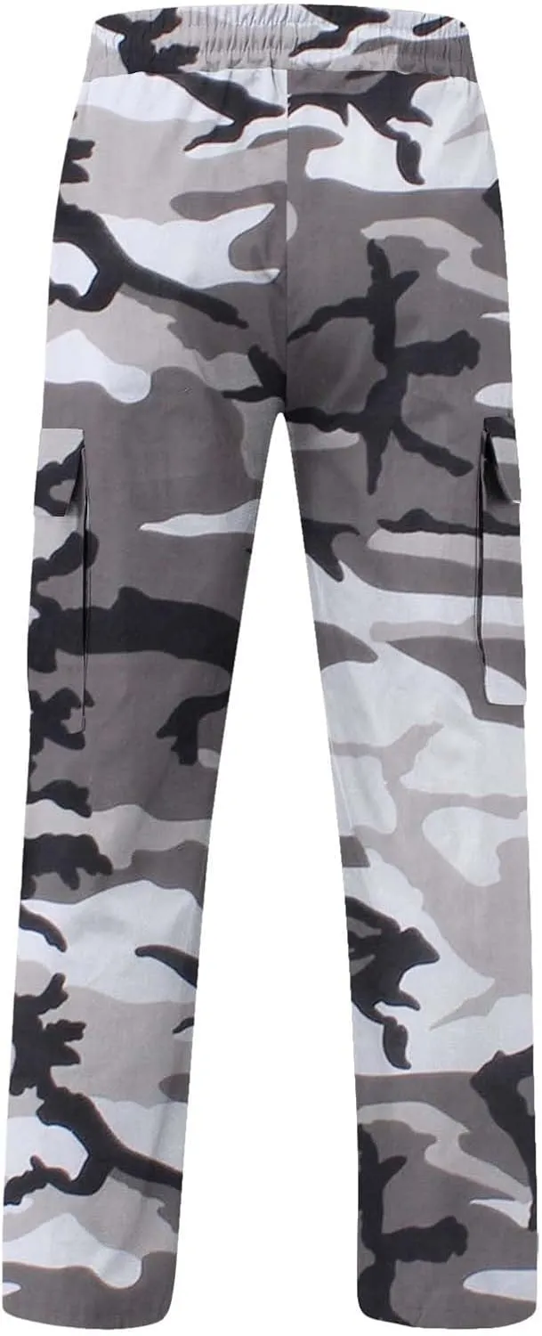 Mens Cargo Pants Slim Fit Men's Wild Cargo Pants Casual Joggers Sweatpants Outdoor Waterproof Hiking Work Pants