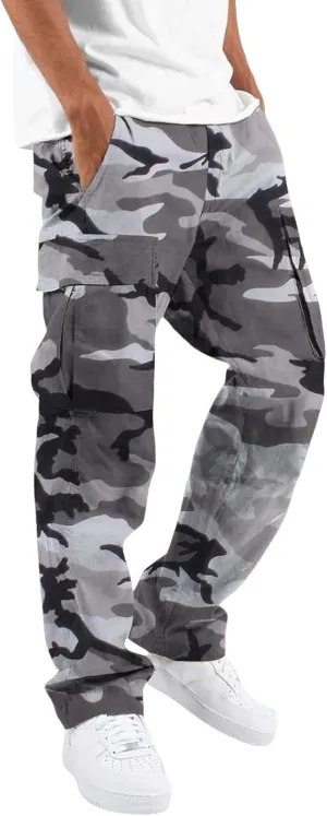 Mens Cargo Pants Slim Fit Men's Wild Cargo Pants Casual Joggers Sweatpants Outdoor Waterproof Hiking Work Pants