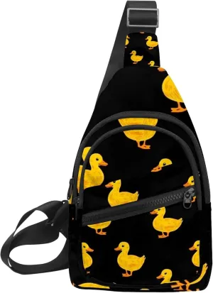 Men's Sling Backpack, Yellow cheerful ducklings (3)