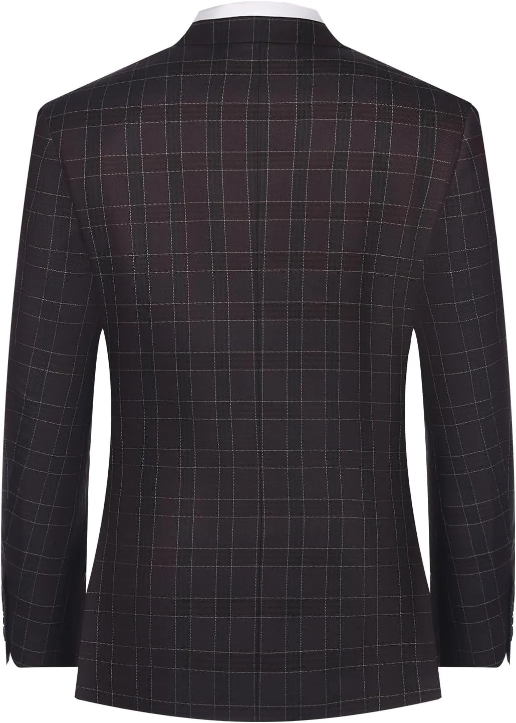 Men's Sport Coat Classic Fit 2 Button Checked Blazer Suit Jacket for Daily Casual Wear