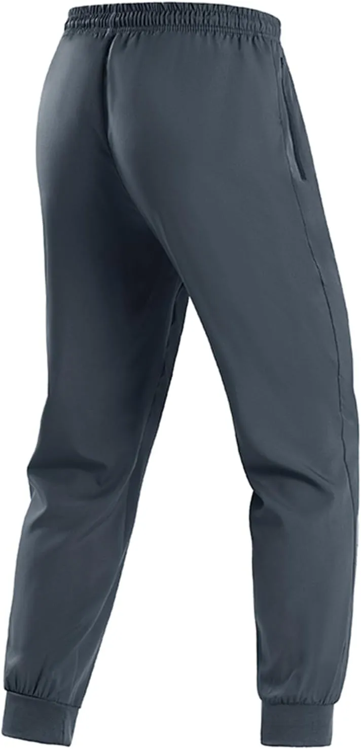 Mens Stretch Active Pants Quick Dry Elastic Waist Casual Fashion Solid Breathable Trousers Hiking Running Sweatpants