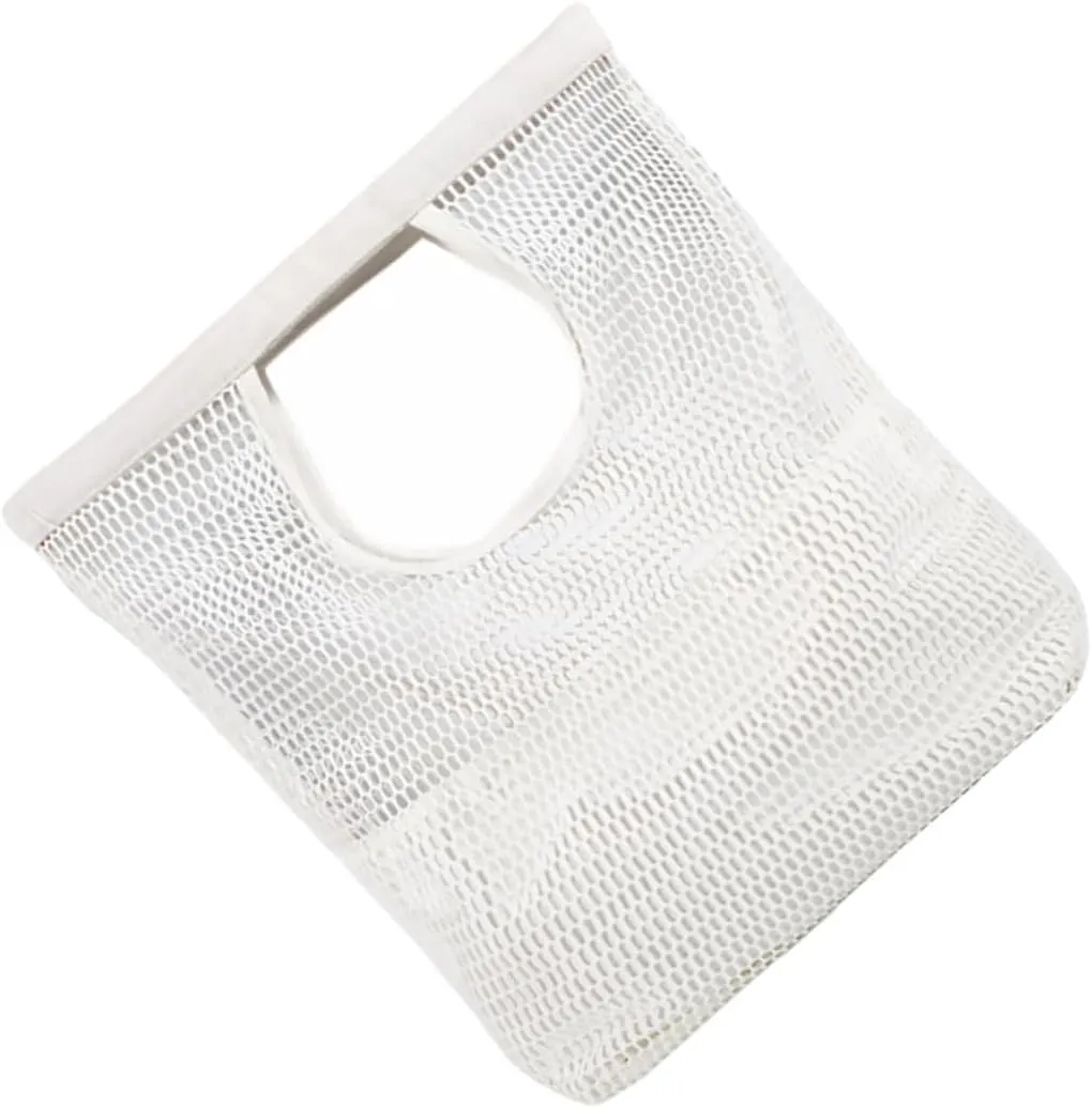 Mesh Design Shopping Tote Pouch High Capacity Reusable Beach Bag for Travel and Shopping Storage Easy to