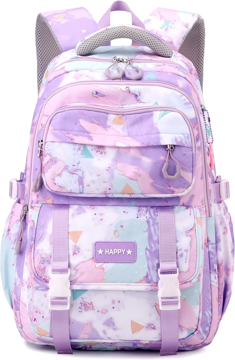 MITOWERMI Purple Backpack for Girls Bookbag Kids School Bags Multi-pocket Girls Backpack for School Elementary Students Schoolbags Teens Back packs (Purple)